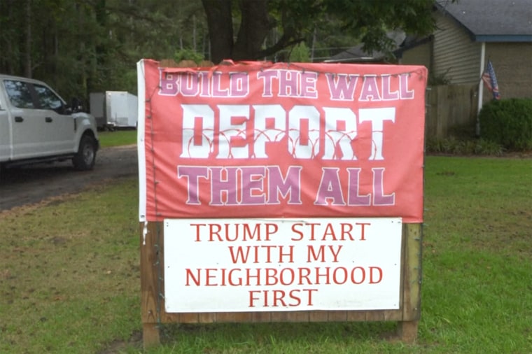 Douglas Dietrich's "Build the Wall - Deport Them All" sign