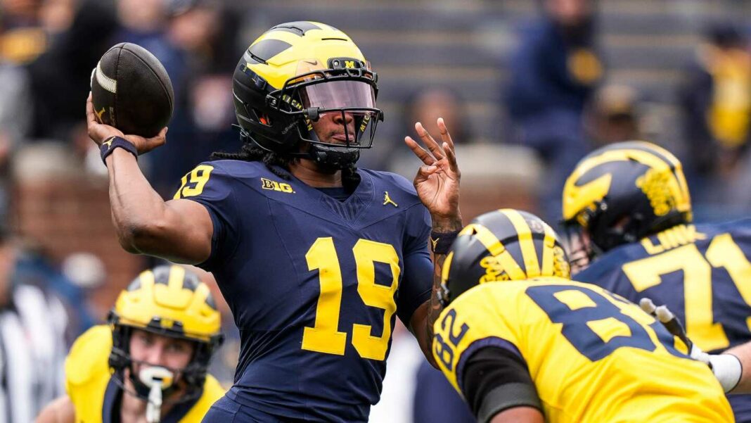 All eyes on top-rated recruit Bryce Underwood at QB for No. 14 Michigan in Sherrone Moore’s 2nd year
