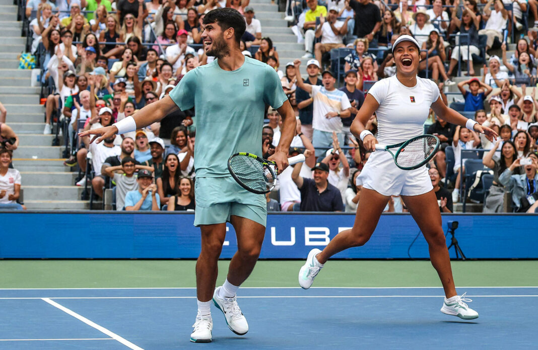 Carlos Alcaraz, Emma Raducanu lose in first round of U.S Open mixed doubles event 
