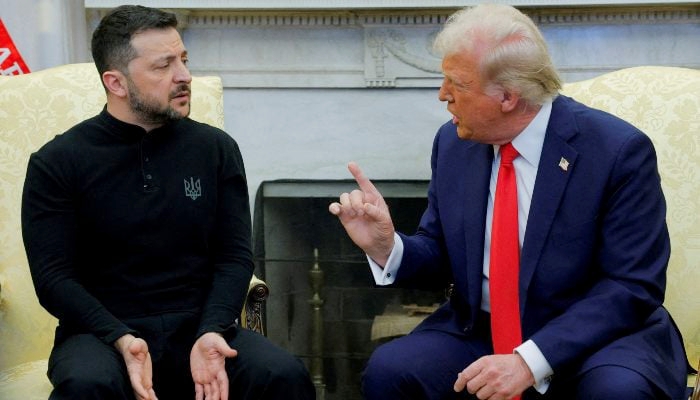 Ukrainian President Volodymyr Zelensky met US President Donald Trump at the White House in Washington on February 28, 2025. — Reuters