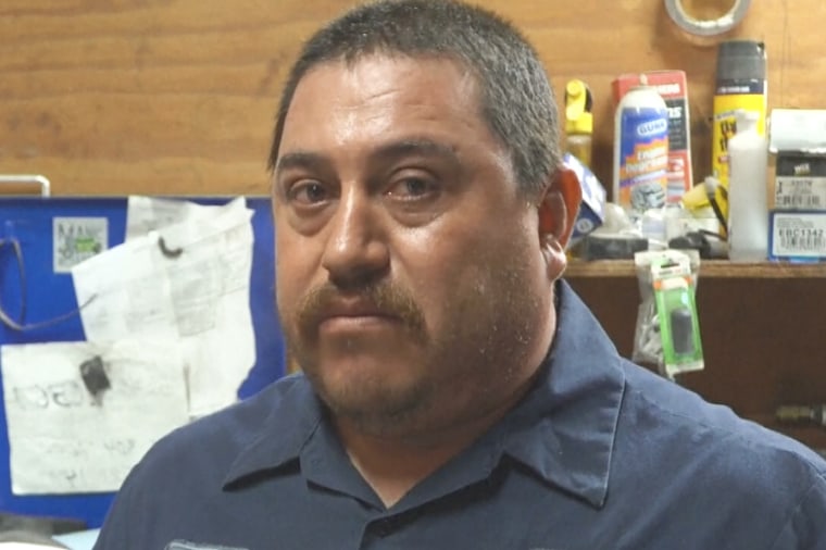 Enrique Garfias, owner of Monkeys Garage, said what Dietrich is doing with the sign "is not right."