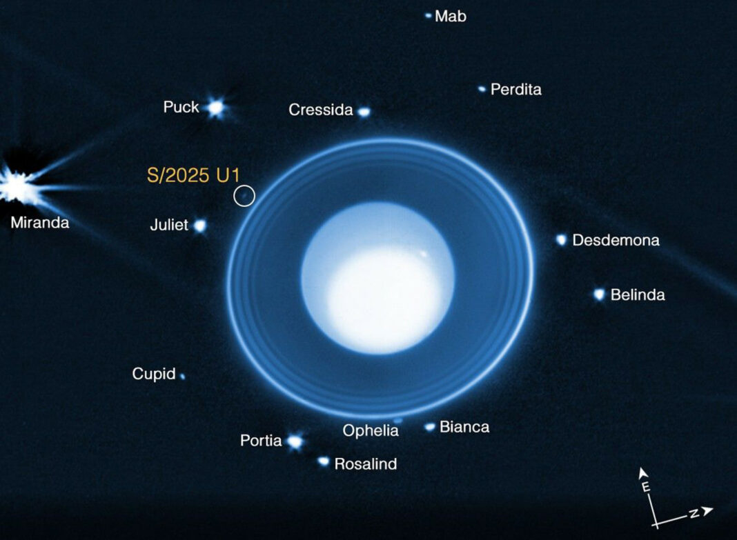 New moon orbiting Uranus is so small, you could walk it in two hours
