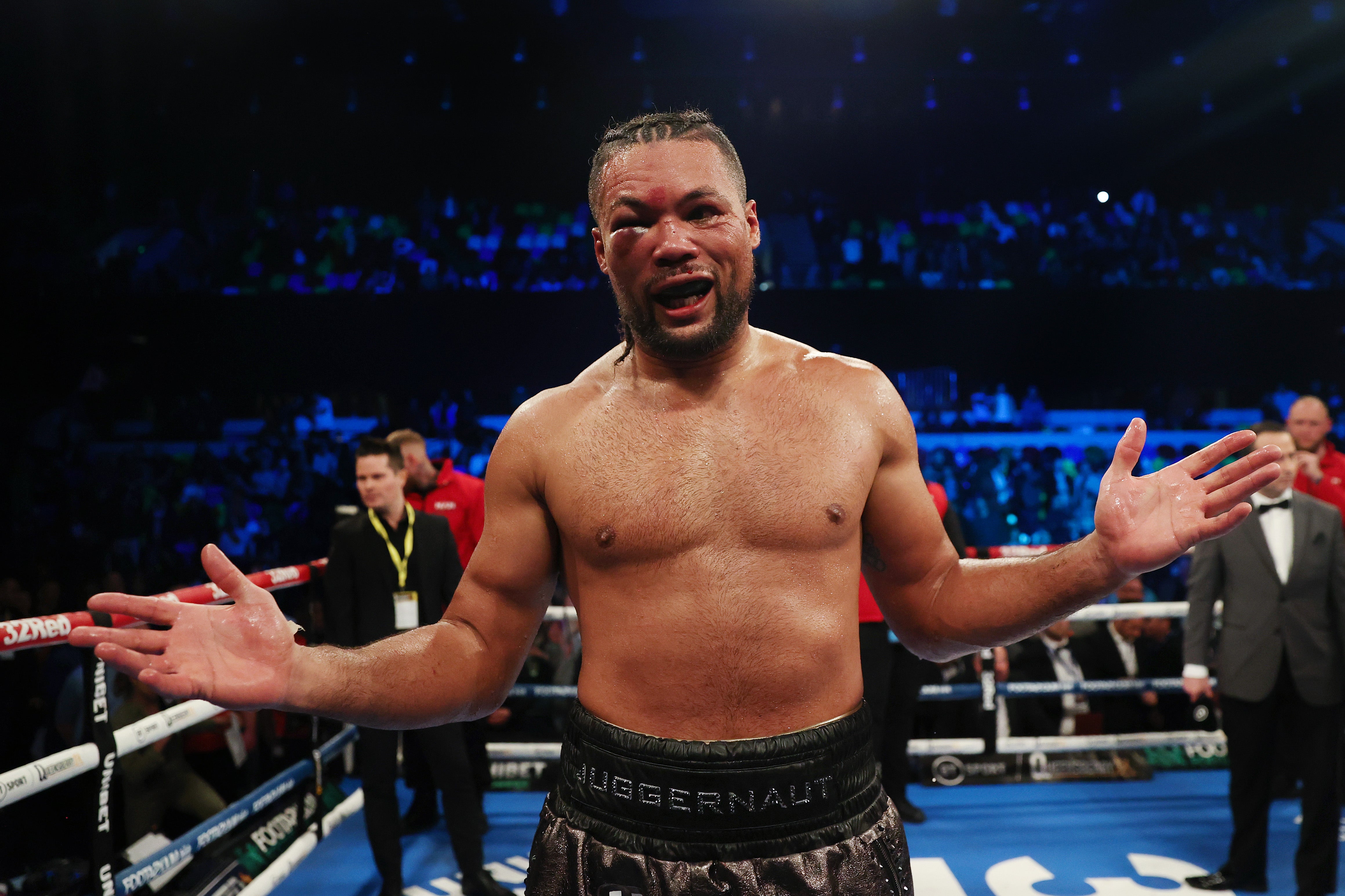 Joe Joyce following his first defeat by Zhilei Zhang