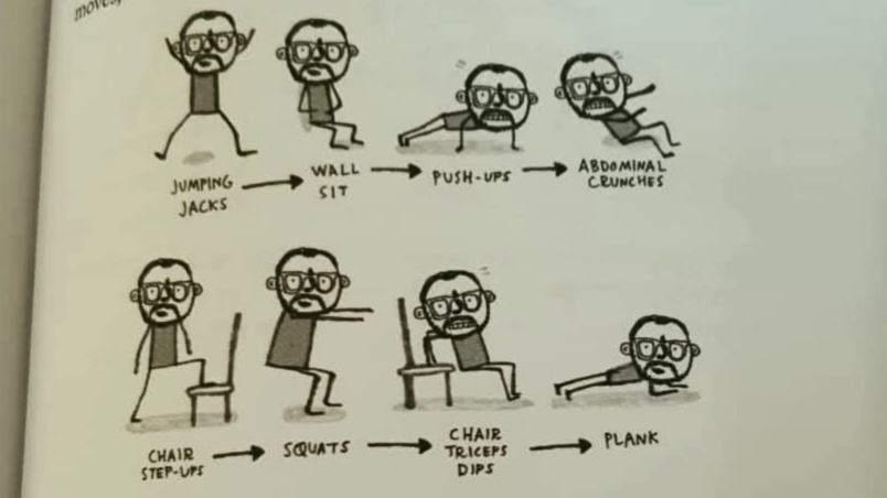 Person doing a 20-minute home workout in the morning for a healthy lifestyle
